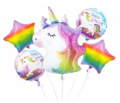 Sada fóliových balónov Unicorn 5 ks