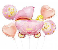 Sada fóliových balónov Je to dievčatko 5 ks
