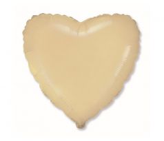 Balón fóliový srdce krémové 46 cm