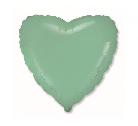Balón fóliový srdce  mätové 46 cm