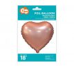 Balón fóliový srdce zlatoružové 46 cm